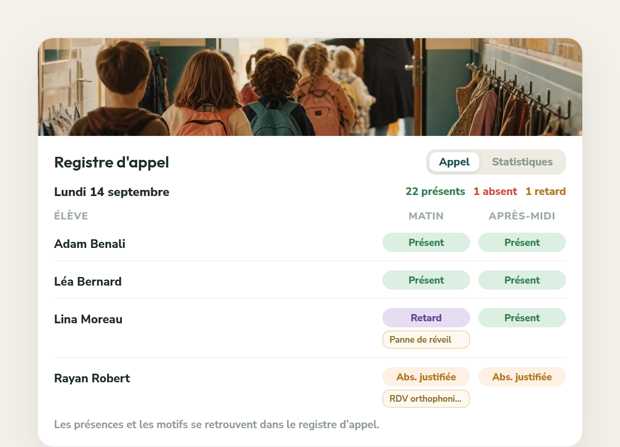Capture de Prepy : Registre d’appel